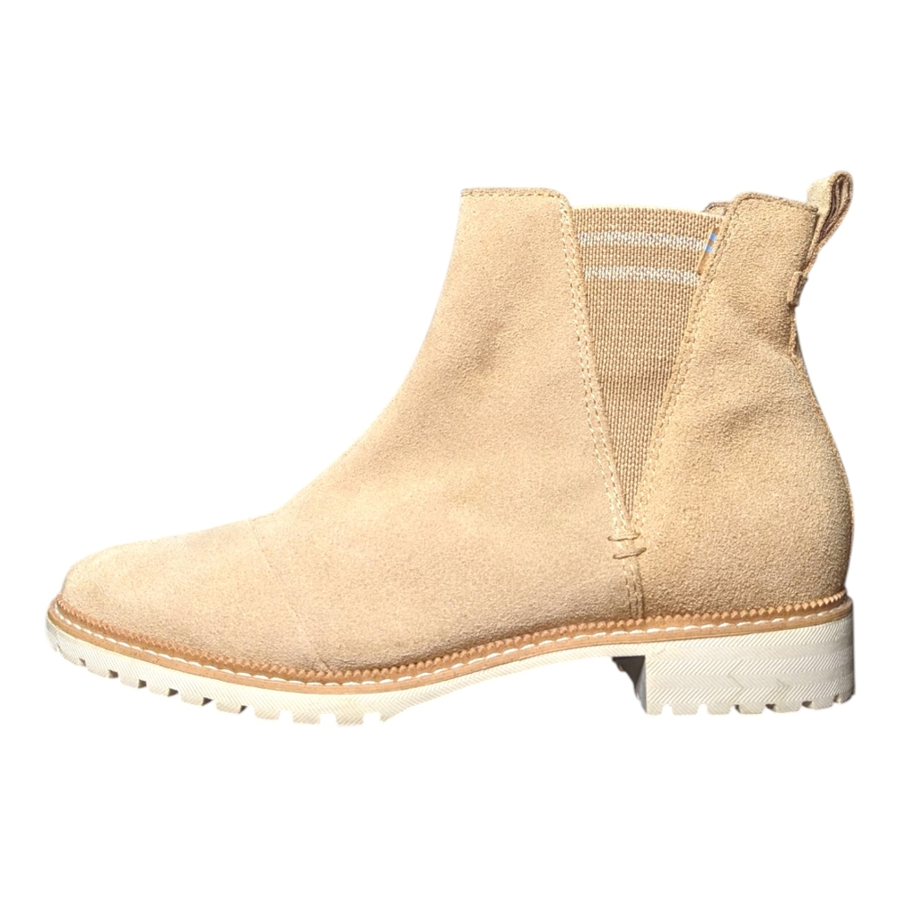 Toms | Cleo Light Tan Suede Slip On Chelsea Boots Women's Size 7.5